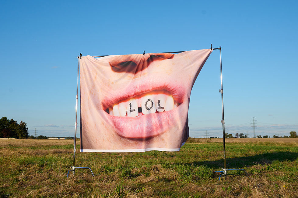 "lol" Photograph on fabric