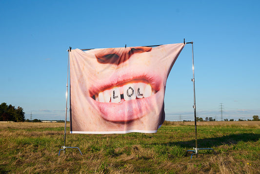 "lol" Photograph on fabric